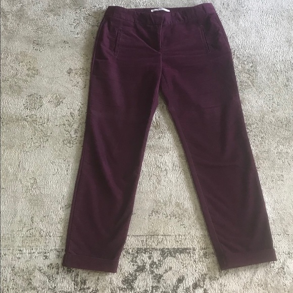 Corduroy cropped pants size 6 cuffed - Picture 1 of 1
